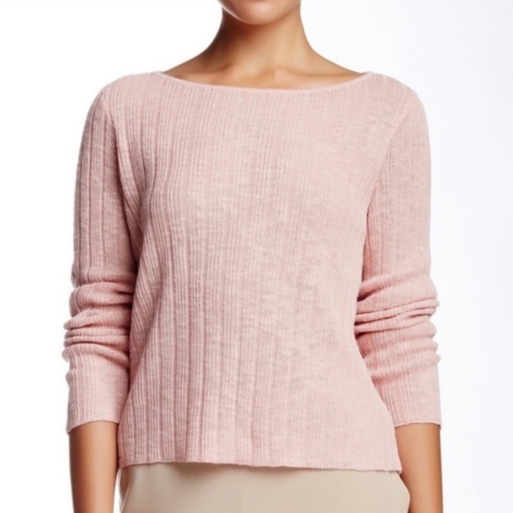 Eileen Fisher♡ Linen Cotton blend ribbed sweater - Picture 2 of 5